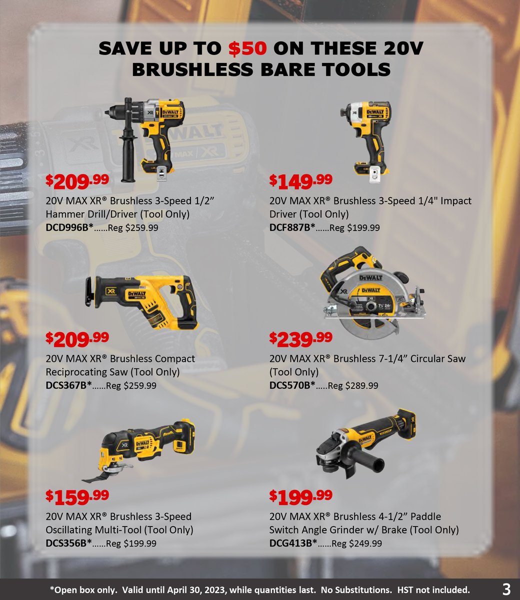 NLDistributors's tweet image. Spring into action with DeWalt! Get the tools you need to tackle any project during our April Tools Sale.

View our full flyer at: nldistributors.ca

📍 6-8 Mullaly Street, St. John’s
📲 (709) 726-5300

#DeWalt #AprilTools #DIY #HomeImprovement #ToolsoftheTrade #ShopLocalNL