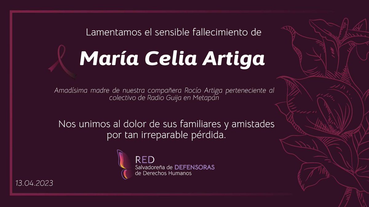 rdefensoras's tweet photo. 🌸🌺 #DescanseEnPoder🌸🌺 https://t.co/kLxO5rcQuV