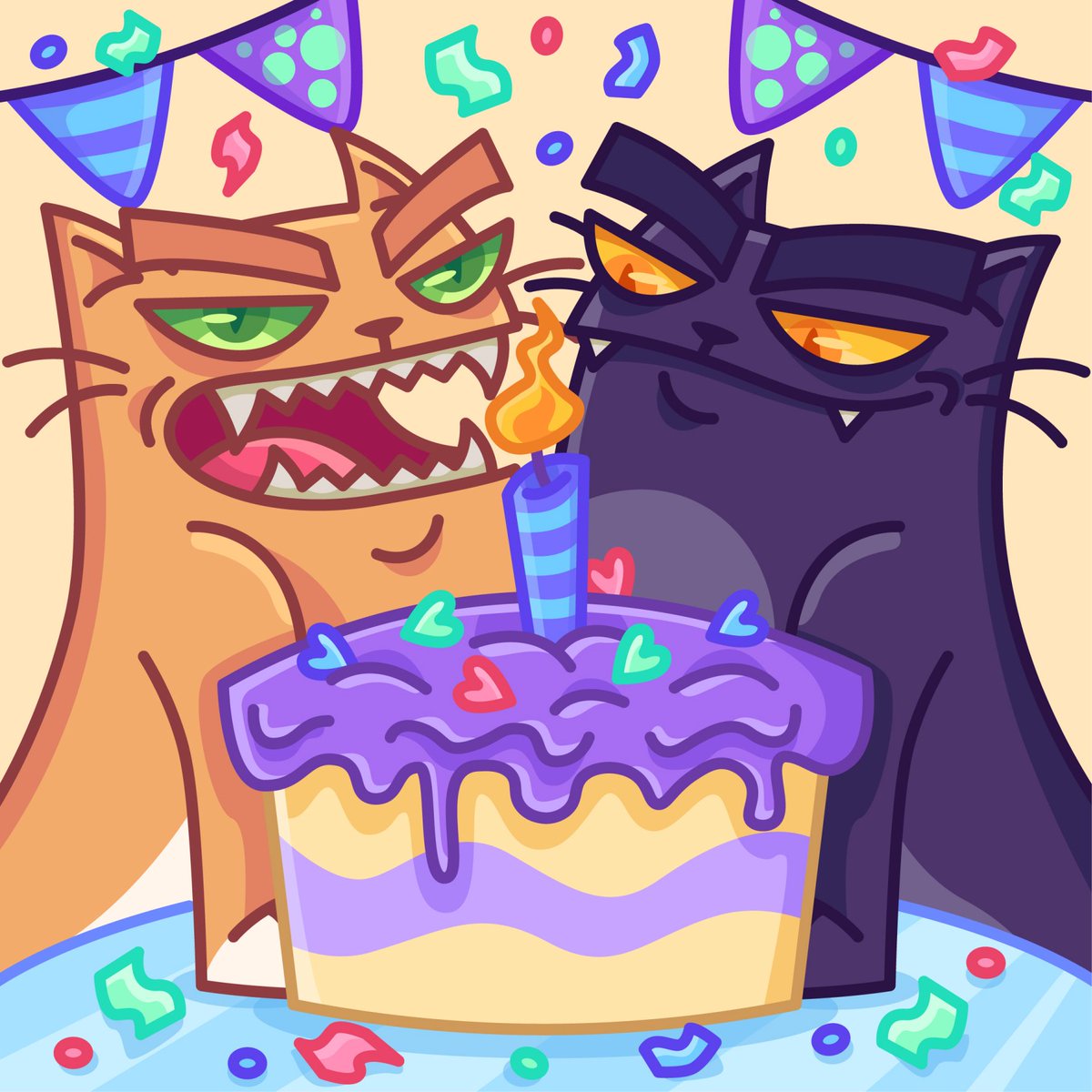 RockyandOscar's tweet photo. 😻BIRTHDAY GIVEAWAY😻 
💗Our cats are one year old💗

🏆 x1 Rocky and Oscar NFT

🎟To Enter:

💜Follow @RockyandOscar 
💚Like &amp; RT
💛Tag 3 friends

⌛️Ends in 72 hours⌛️

(We will give you one of our unique nft)
#NFTGiveaway #NFT #NFTCommunity #opensea #PolygonNFT #NFTartist https://t.co/AaG6HeMYmH