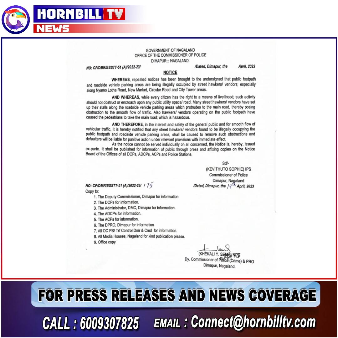 hornbilltv's tweet photo. DISCIPLINARY ACTIONS TO BE TAKEN FOR STREET HAWKERS AND VENDORS ILLEGALLY OCCUPYING FOOTPATH AND VEHICLE PARKING AREAS
Watch HornbillTV on ACC Channel No.15, Airtel Channel 650, JioTV, JIOTV APP
Download on Play Store & AppStore
#disciplinaryactions #vendors #hawkers #illegal https://t.co/yVBMoGFeB5