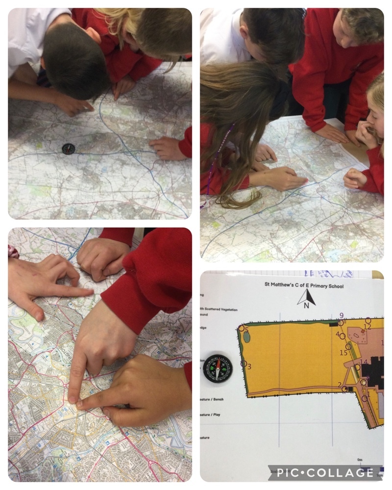 StrettonStMatts's tweet photo. Year 5 looked at an OS map of Warrington. We were able to find Stretton and enjoyed using the map symbols to identify some of the human and physical features in our area. We then determined the exact location of our school using six-figure grid references. #ssmgeography #ssm https://t.co/hN4qCH7P6w