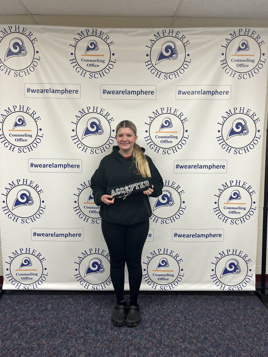 Congratulations to our 
<a href="/LamphereHS/">Lamphere High School | The Lamphere Schools</a> 
senior Hailey on her acceptance to 
<a href="/OCCollege/">OCC</a>, <a href="/oaklandu/">Oakland University</a>, <a href="/michiganstateu/">MSU</a>, <a href="/SVSU/">SVSU</a>, <a href="/GVSU/">Grand Valley State</a>, <a href="/EasternMichU/">Eastern Michigan</a>, <a href="/detroitmercy/">detroitmercy</a>, <a href="/waynestate/">Wayne State University</a>, <a href="/Concordia/">Concordia University</a> 
Way to go Hailey!
#wearelamphere