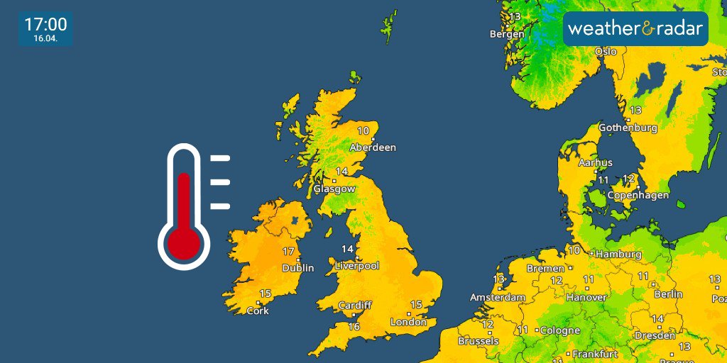 WeatherRadar_UK's tweet photo. Looking toasty for Ireland today! π‘οΈ But how much sunshine will there be? βοΈ
See for yourself on the WeatherRadar: https://t.co/gGjhhLlCiB
#WeatherRadar #TemperatureRadar #weekendweather #weatherforecast https://t.co/bxqw074Bxt