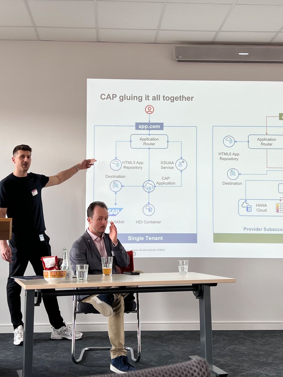 Multitenant SaaS with #SAPBTP? who else… <a href="/martinf92/">Martin Frick</a> &amp; <a href="/alpertes/">Alper Dedeoğlu</a> at #btpcon

wanna know more? 
CF: github.com/SAP-samples/bt…
Kyma: github.com/SAP-samples/bt…

#kyma #cloudfoundry