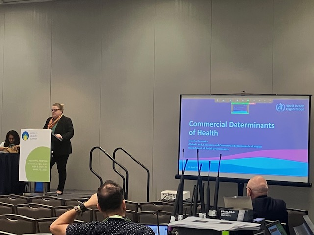 Attended an informative session on the private sector and rules of engagement yesterday at the @WorldHealthSmt! Great opportunity to continue discussion from @TheLancet series on commercial determinants of health. #WHSWashington2023 @CCDH_GWSPH @GWpublichealth