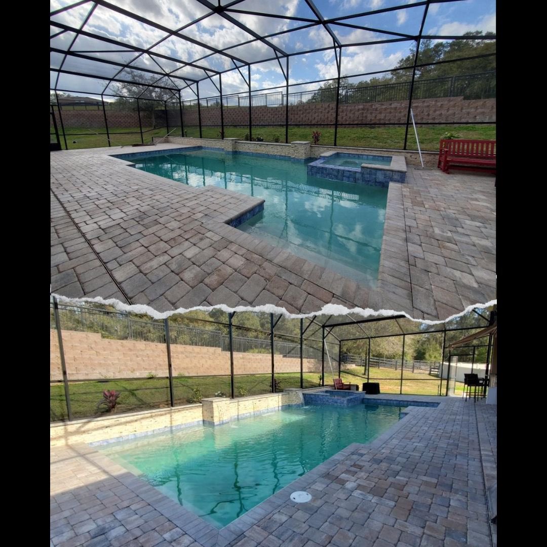 Happiness is floating all your cares away in your own backyard. 
#Pool #poolbuilder #pooldesign #custompools #wintergardenpools #orlandopools #wintergarden