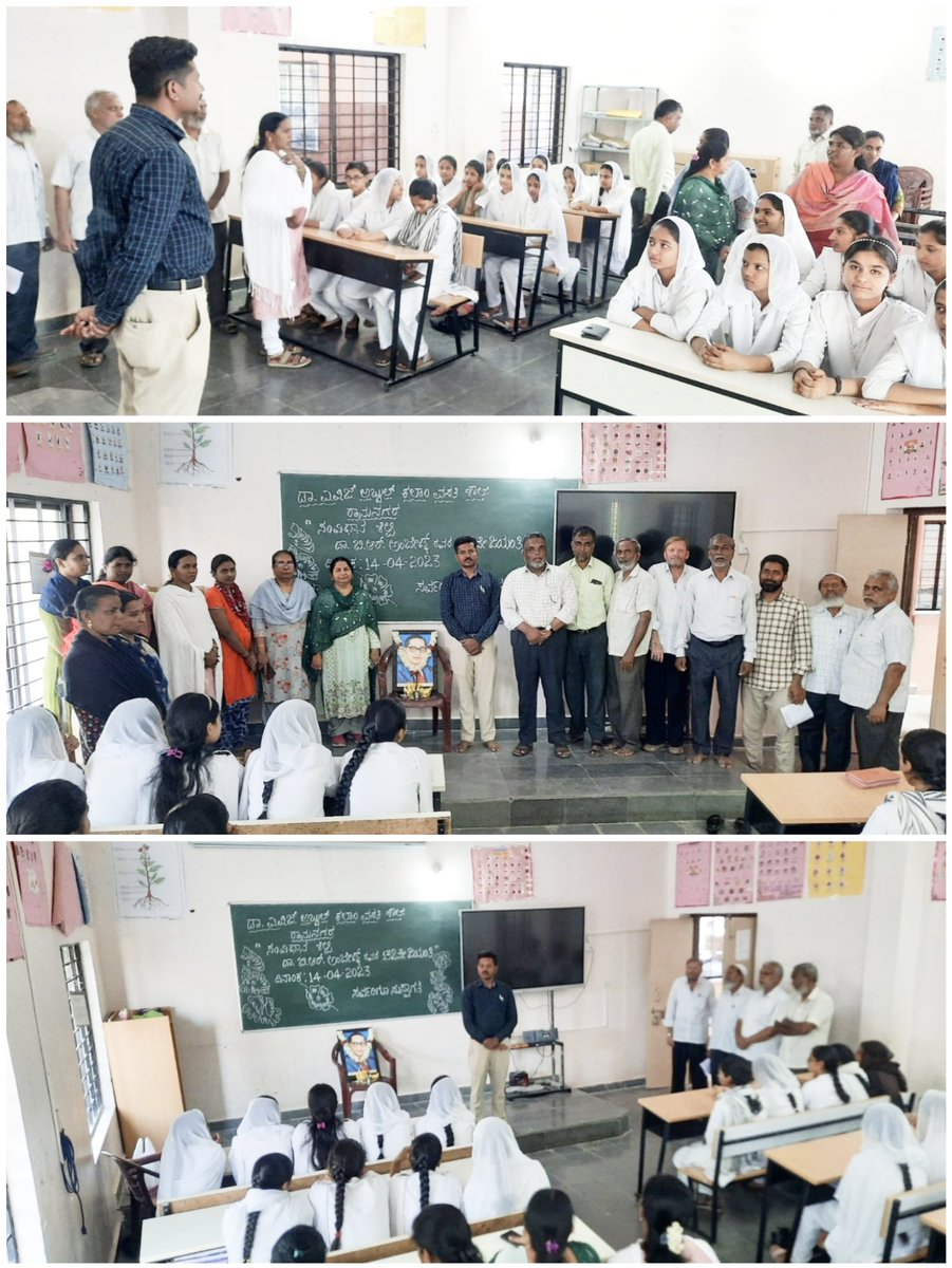GovtMrschool's tweet photo. Dr APJ Abdul Kalam residential school Ramanagara. Today we celebrate Dr BR Ambedkar jayanti in the presence of principal , staff and students. https://t.co/smUqhPxbLQ