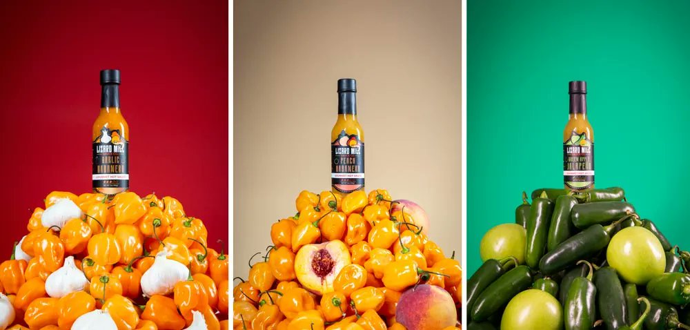 asquaredstudio's tweet photo. We had a lot of fun designing this trifecta of a logo, bottle labels, and website for the muy caliente hot sauce company Lizard Mill!

https://t.co/YZigQ0JB7J https://t.co/3ulB3EQMqy