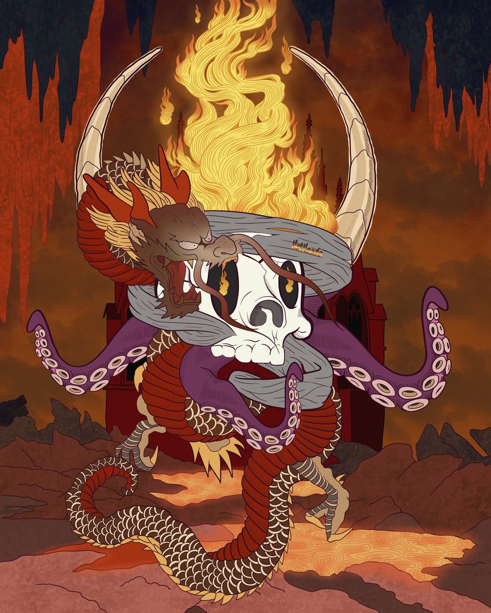 Fire cannot kill a dragon 🐉
My piece for the #HHArtContest <a href="/HotHeadsNFT/">Hot Heads🔥</a> 

NGL, just started learning digital art about 2 months now but one thing I’m pretty good at—— 🔥DETAILS🔥