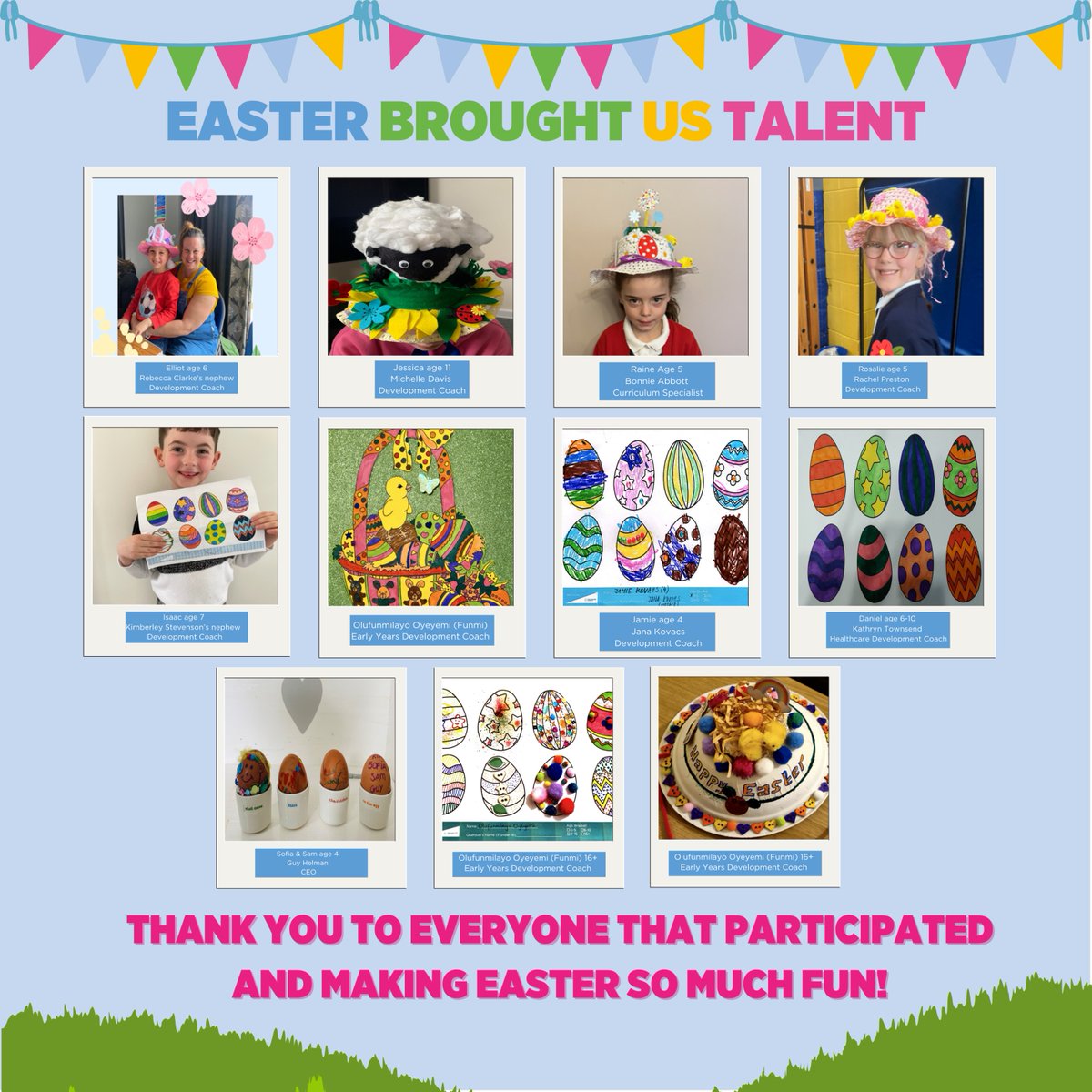 TheChildcareCo's tweet photo. 🎨🐰🐣 A big round of applause for all everyone who took part in our Annual Easter Competition! 

🎉👏 We were blown away by the incredible submissions

Thank you to all who took part, and to those who shared how much fun you and your children had taking part in our competition. https://t.co/Rg832c4N0Q
