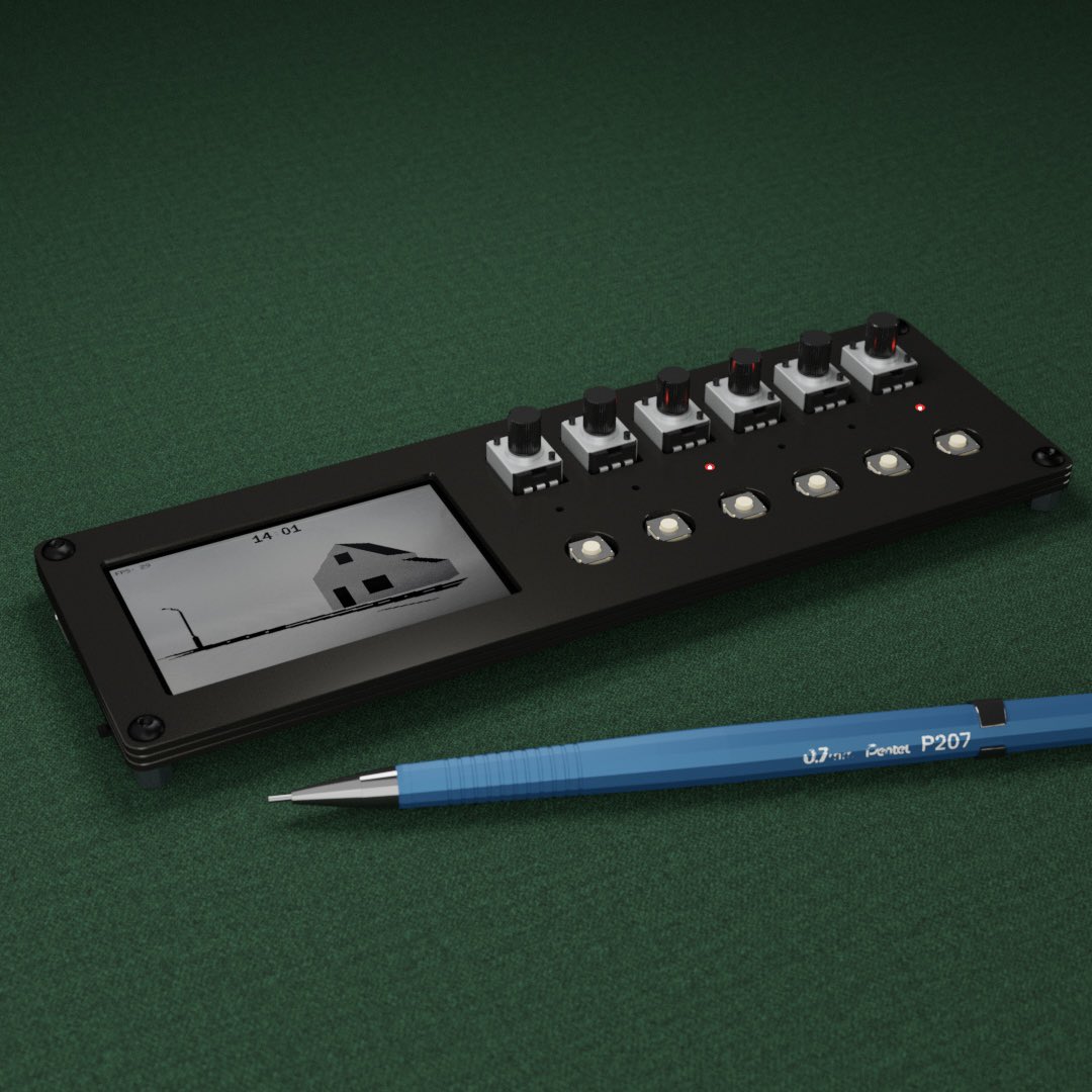 Working on a new electronic toy. Here seen hanging out with his buddy Pentel P207.