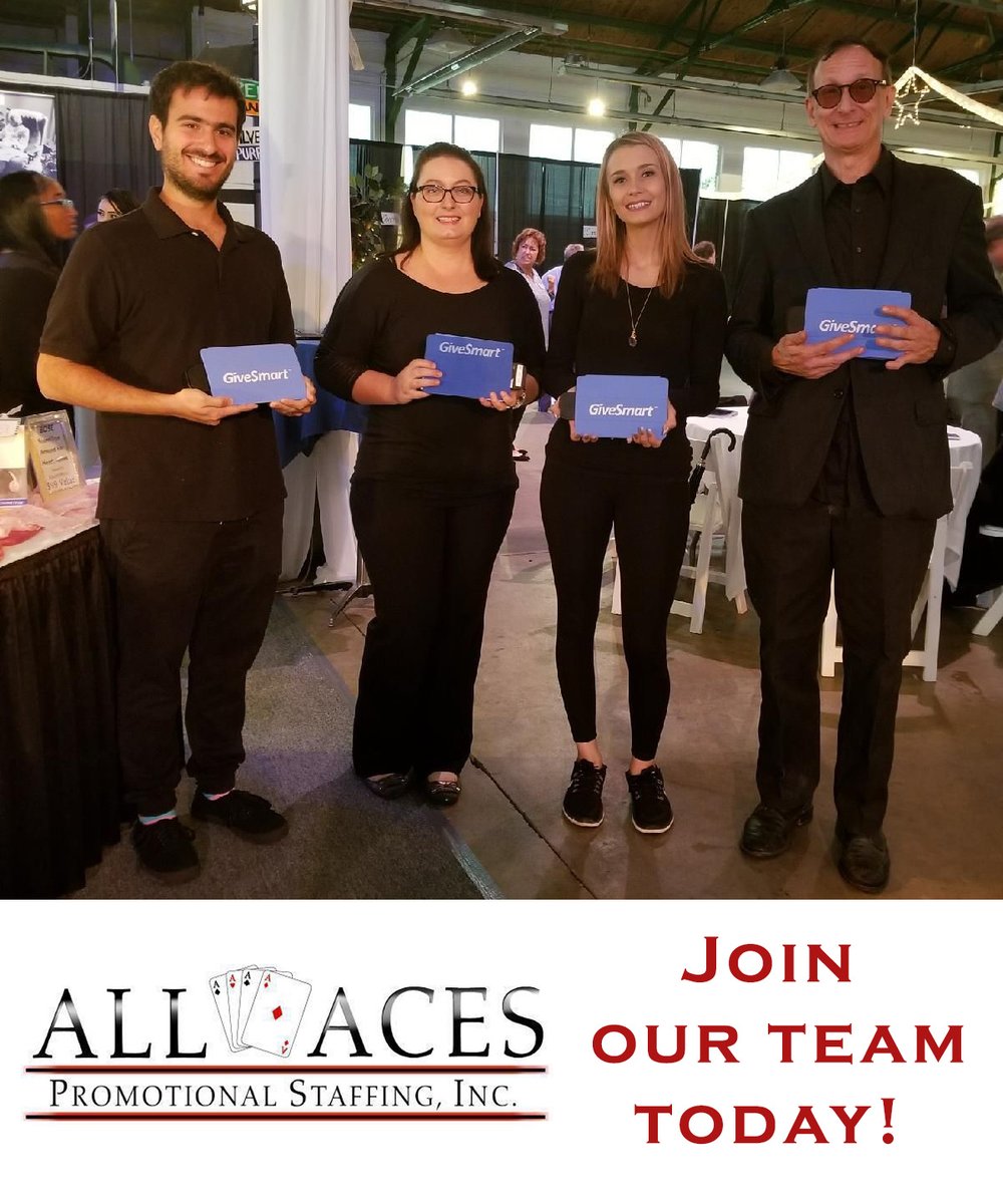 AllAcesPromos's tweet image. All Aces is a fun, kick-ass staffing agency looking for teams nationwide to match the energy! Click below to sign up and get started in your area! 

 iOS app ow.ly/J9lO50Mvu4x  
Android app ow.ly/OiVf50Mvu4A