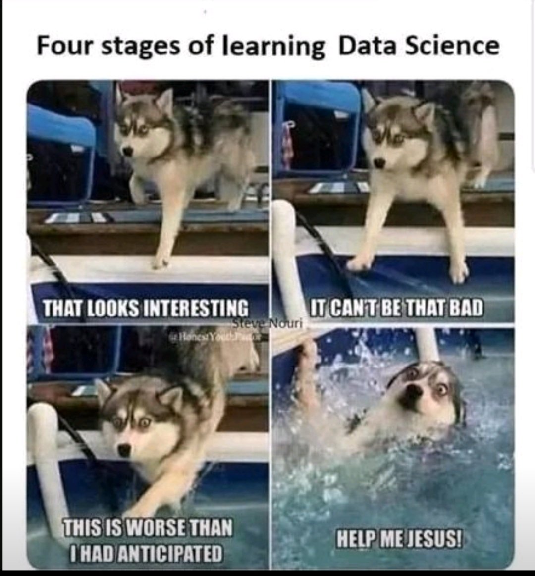 ramagiri2003's tweet photo. Data science: the ultimate rabbit hole! Once you dive in, there's no escaping the thrilling world of data, algorithms, and insights. Say goodbye to social life and hello to endless coding session #DataScienceAddict #NoEscapeFromTheDataVortex #AllHailTheDataMonsters
 #datascience https://t.co/2yBBZVth79