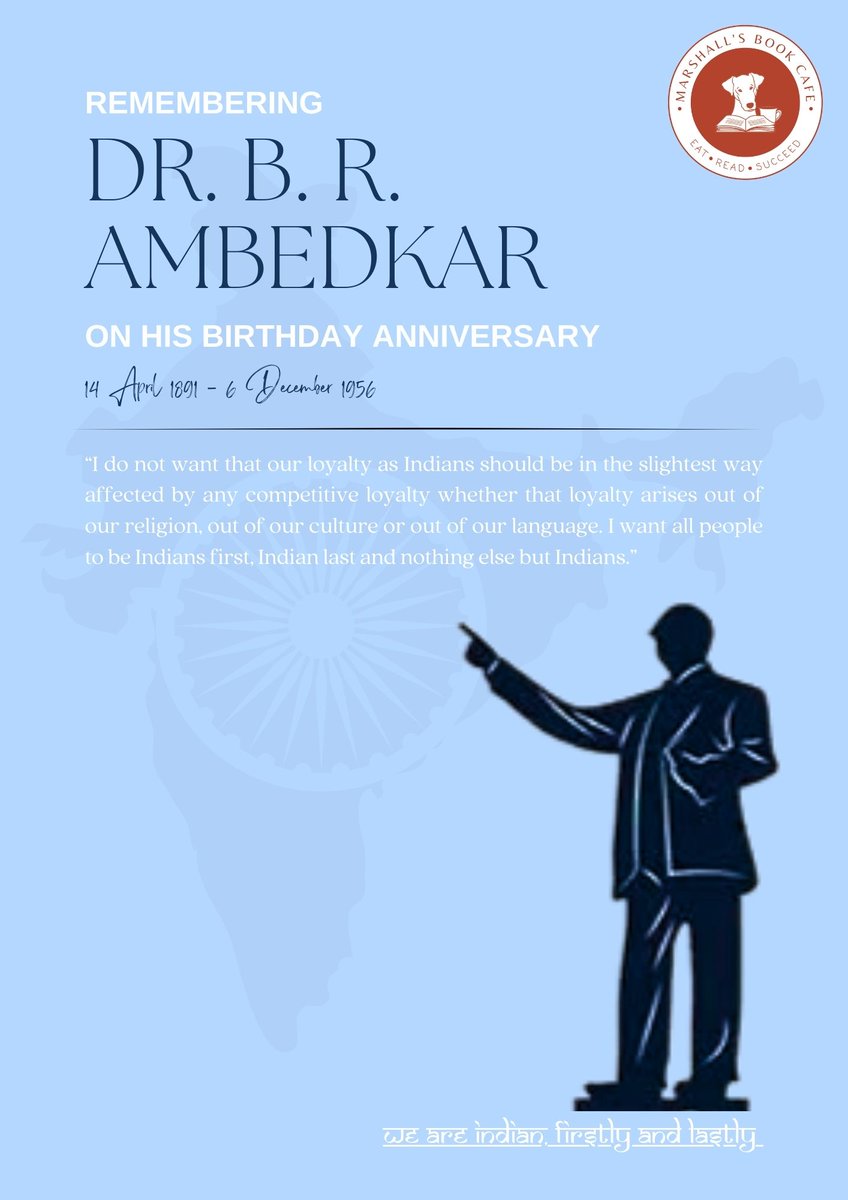 marshallsbookc1's tweet photo. Remembering Dr.B. R. Ambedkar on his birthday anniversary.

#marshallsbookcafe 
#drbrambedkar #babasahebambedkar https://t.co/zQOROMetQ0
