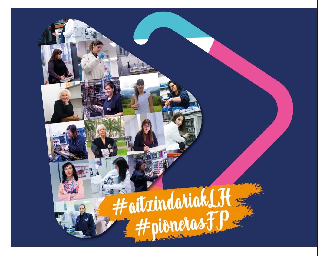 neskup2023's tweet photo. LH aitzindariak
Ekimen honen helburu nagusia STEM lanbide heziketa zikloetan emakumeen partaidetza handitzea da. #STEAMLH #neskup2023 @HETELFP @IkaslanEuskadi
@ikaslanaraba @IkaslanBizkaia @ikaslangipuzkoa #emakumeakerelh #aitzindariaklh @SomoslasFP @Irekia @jarevalo_FP https://t.co/rDrKPP5x1E