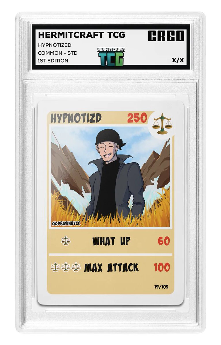 DrawnbyCC's tweet photo. Hey gang. Here's some of the art I did of @VintageBeefLP's #Hermitcraft TCG.

Here are the standard arts for @joehills @ThatMumboJumbo @xisumavoid and @hypnotizd_ https://t.co/QQUjdpcobr