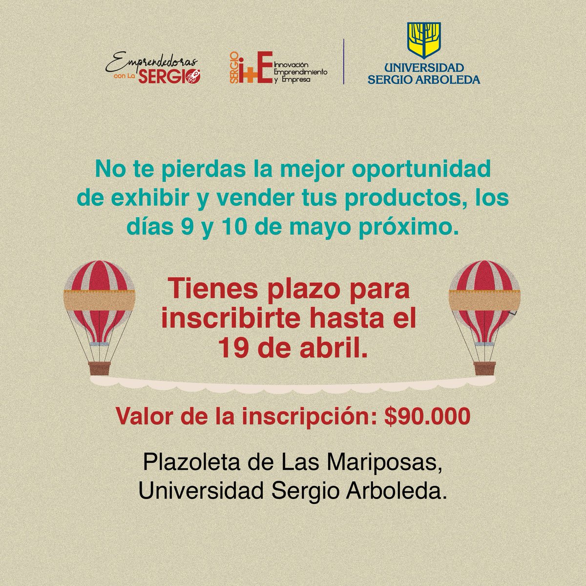 ¡Atención #emprendedores! 🚀 Vuelve la Kermesse Sergista, la mejor oportunidad para promocionar y vender tus productos. 😍 Inscríbete y llega a más personas con tu talento 👉 bit.ly/3GJ9NFV