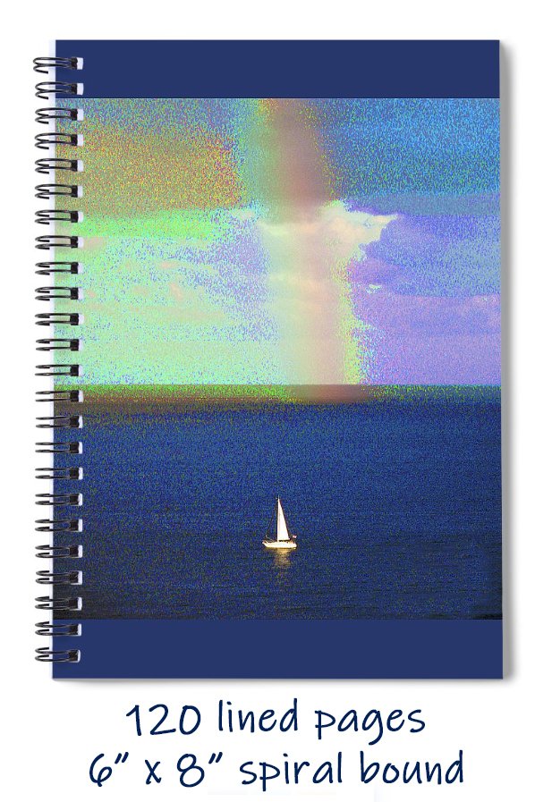 a rainbow, a sailboat, the ocean
shop here: corigallery.com/featured/sailb…

#notebooks #journaling #beach #FortLauderdaleBeach #sailing #boating #fishing #kayaking #beachHouse #coastal #coastalDecor #FtLauderdale #RockTheOcean #SaveTheOcean #aYearForArt