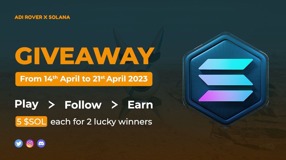 SamanthaBdshw's tweet photo. Assemble #SolanaCommunity!

It's time to shatter the barriers and win big! 2 lucky players will win 5 $SOL each.💥

To win:
1️⃣ Play the barrier attack game 🎮
Game: https://t.co/qRSncYA9Dd
2️⃣ Follow @rover_adi
3️⃣ Tag 2 friends

@solana #solana #SOL #SolanaGiveaway #GiveawayAlert https://t.co/Ry7y7sVO1N