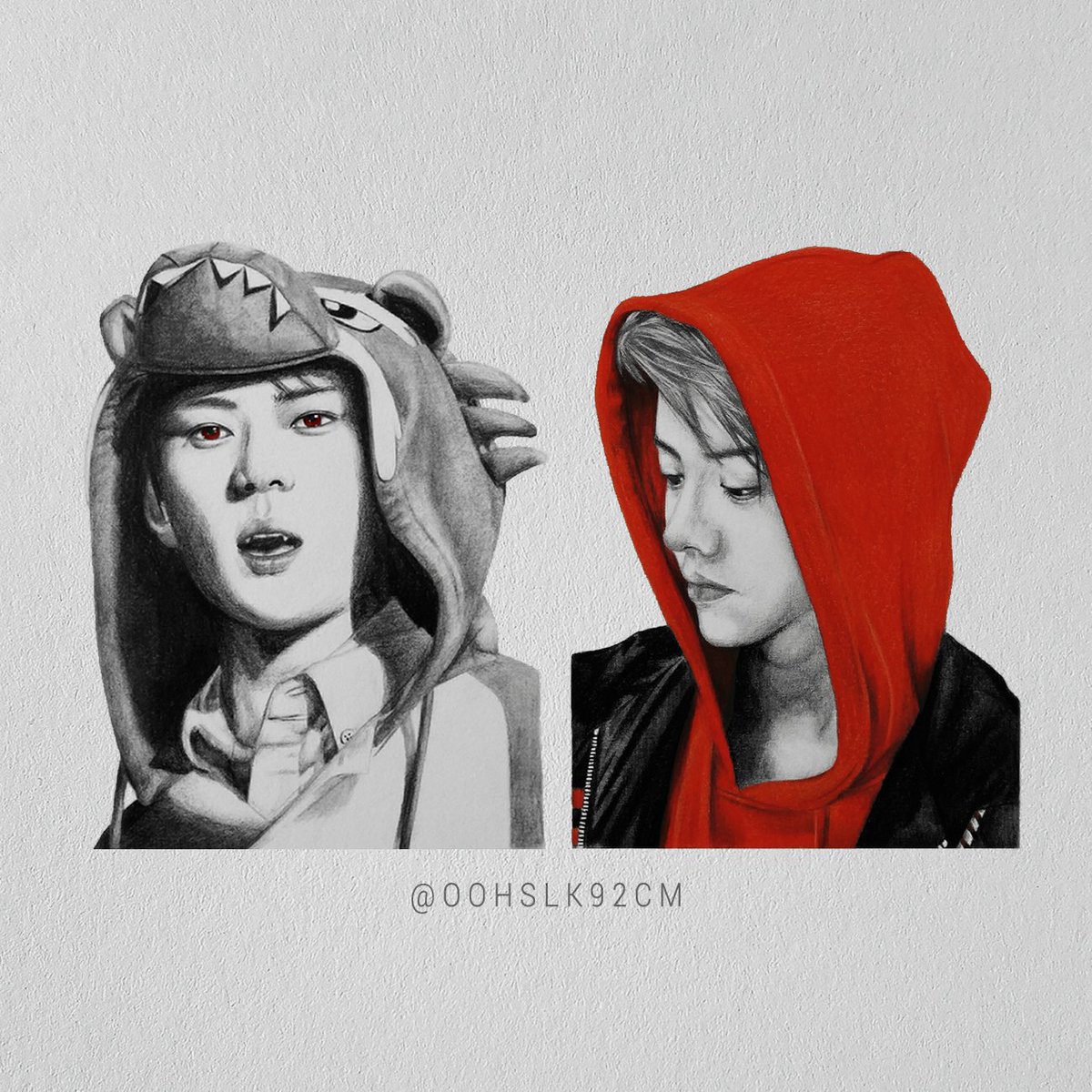 OOHSLK92CM's tweet photo. #HunHanMonth
♪ I’m a wolf and you’re a beauty ♪
🐺🌹💖
#HunHan #HunHanfanart #훈한 #勋鹿 #sehun #세훈 #吴世勋 #luhan #루한 #鹿晗 #fanart #drawing #pencil https://t.co/6SI96r5Dbe
