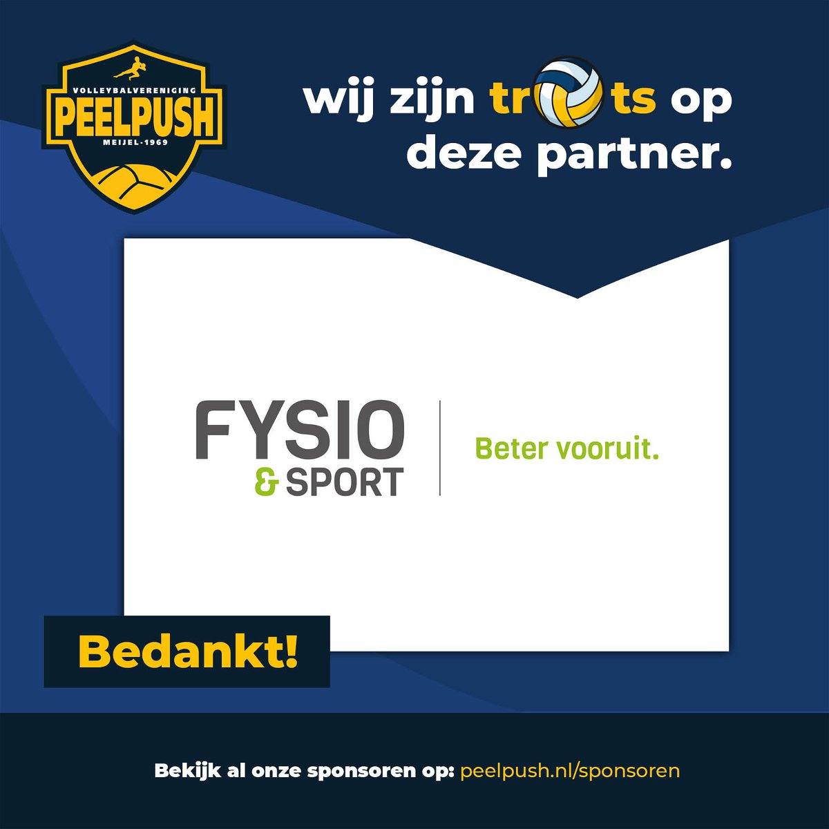 Wij zijn trots op Fysio &amp; sport als sponsor. Bedankt!
fysiosportmeijel.nl
#peelpush #sponsor #koopbijonzesponsoren #zondersponsorsgeenclub