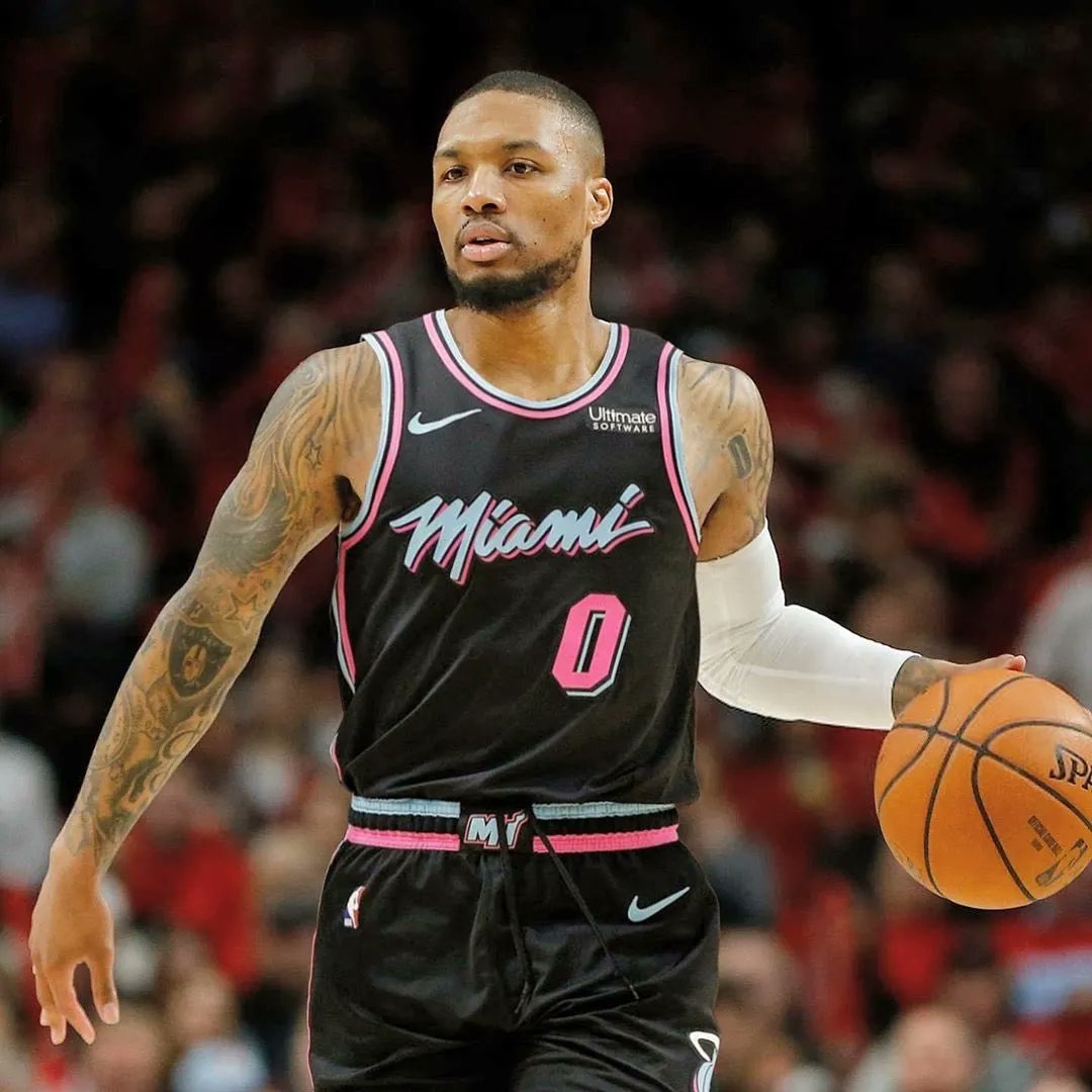 NBA Memes on X: Damian Lillard kinda looks cold in a Miami Heat uniform  👀🥶  / X