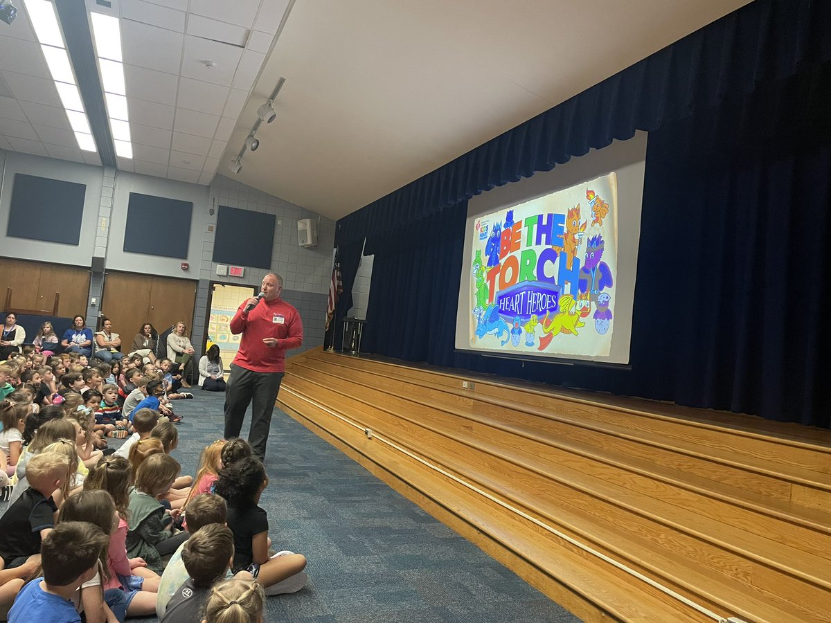 Thanks Mr. Mitchell for coming in to kickoff our <a href="/KidsHeartChall/">Kids Heart Challenge</a> program!!