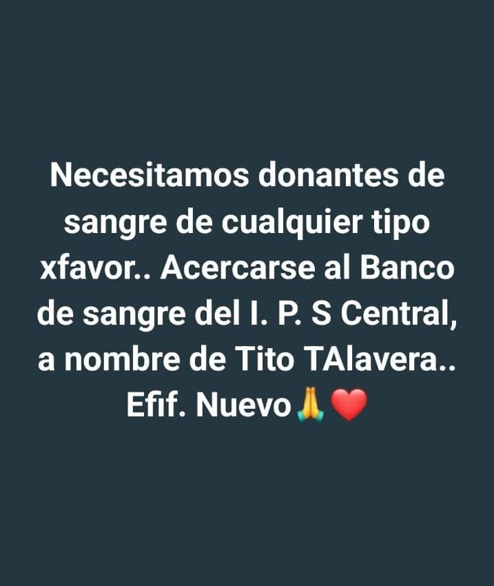 hertalavera's tweet photo. Rt por fa querida familia. Es para mi papa. Gracias ❤️ https://t.co/1b3lGoHCgo