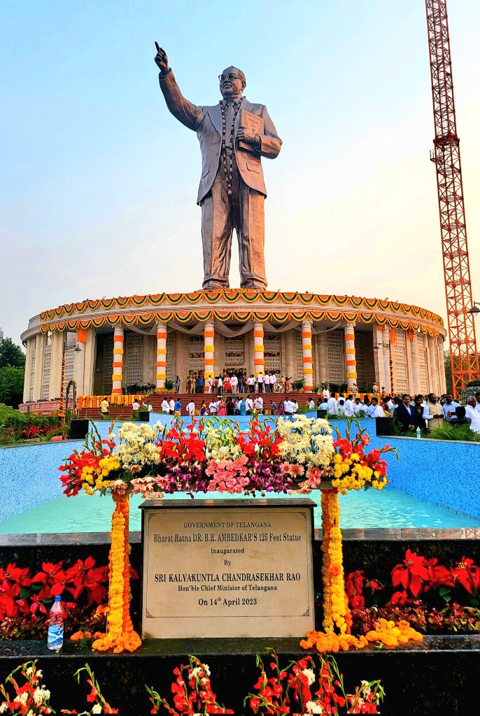CTI_India's tweet photo. #Telangana dedicates the 125 feet #BabasahebAmbedkar Statue on #AmbedkarJayanti to the nation shows the state's commitment towards his ideals, institutionalism and life-long fight to end discrimination.

1/2 https://t.co/BgABIpaNkw