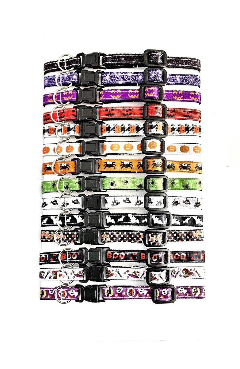 oddballcattoys's tweet photo. Excited to share the latest addition to my #etsy shop: Skinny 3/8" Halloween Cat Collars, Safe Breakaway Cat Collars for Kittens to Large Cats, Spiders Pumpkins Leaves Ghosts Goth Autumn Fall https://t.co/dUQqARZlWL #halloween #flat #quickreleasebuckle #cat #catcollar https://t.co/sHG6ShnCq5