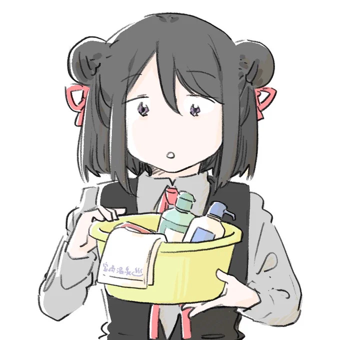 銭湯に行く黒江ちゃん 