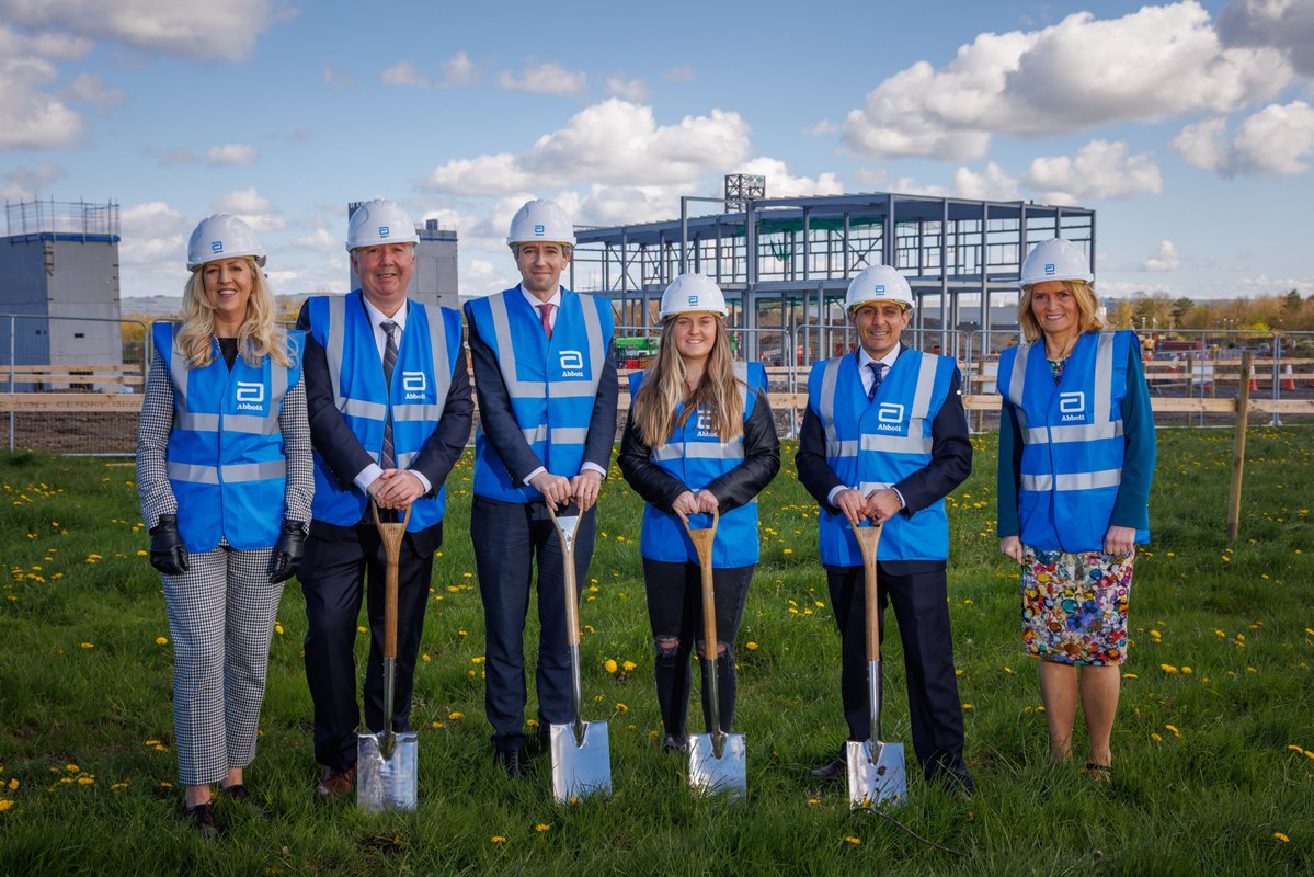 Today, IDA Ireland, together with Minister  <a href="/SimonHarrisTD/">Simon Harris TD</a> welcomed Abbott's new manufacturing facility in #Kilkenny, which will employ in the region 300 people during construction and more than 800 people by the time manufacturing starts in 2024. Abbott also announced the