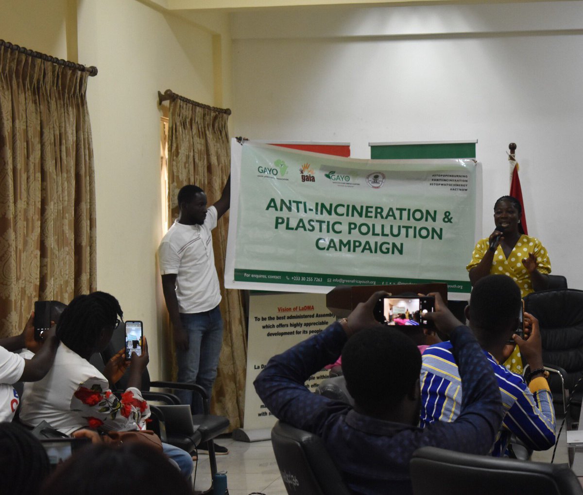 YouthClimateGH's tweet photo. The Anti-Incineration &amp; Plastic Pollution Campaign has been officially launched!!!
This campaign is a significant milestone in a collaborative effort to reduce waste and address the impacts of incineration. 
#stopopenburning #antiincineration #ActNow 

@gayoghana @GAIAnoburn https://t.co/Lz8tKwCxaz