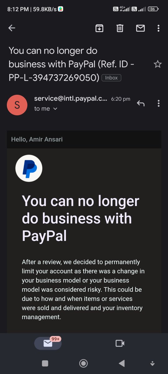 Bharatrug's tweet photo. Payment on hold

Please sovle this
@AskPayPal @PayPalIN https://t.co/aCvqcGb42C