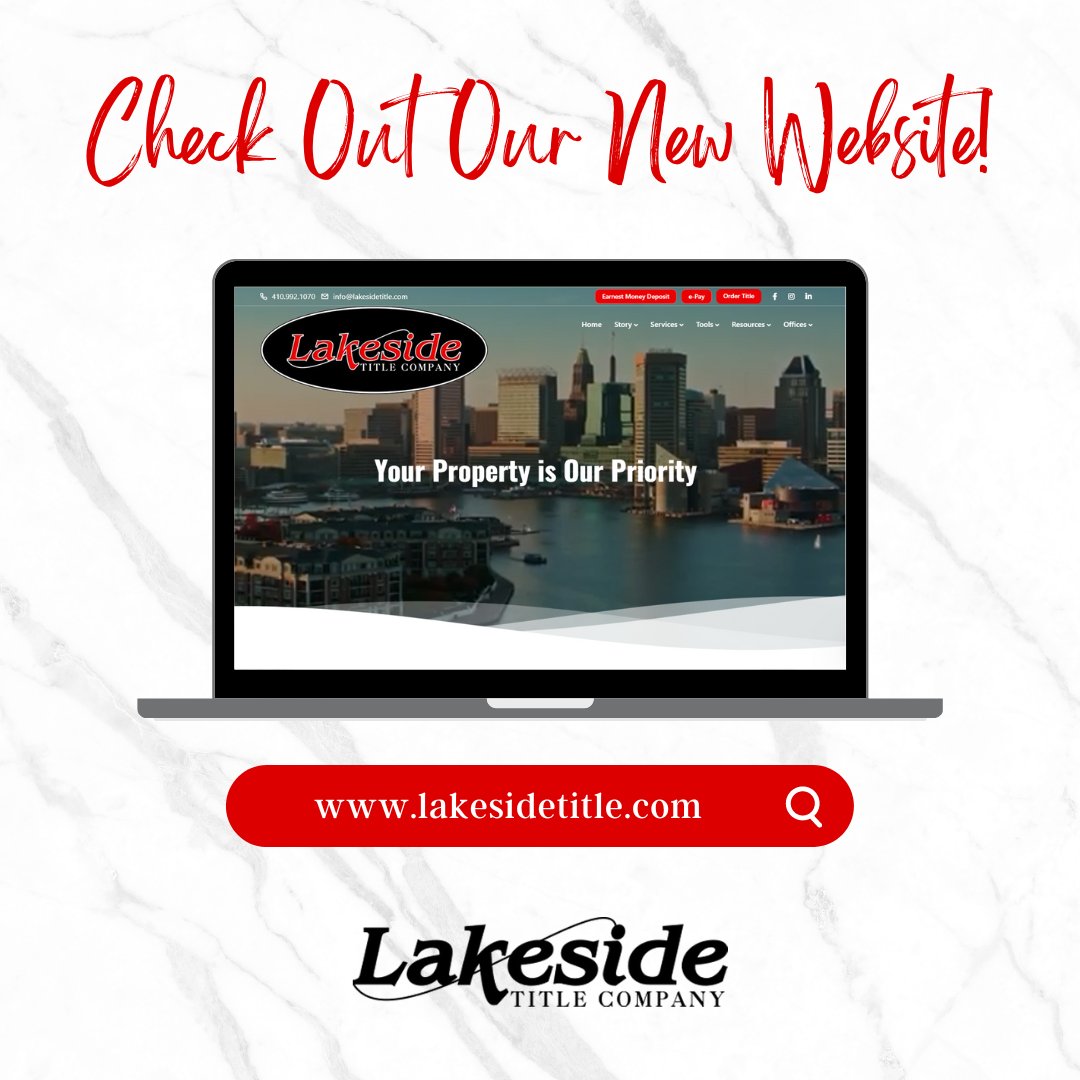 LakesideTitleCo's tweet photo. Our new website features so many awesome tools to make working with Lakeside a great experience all around! From our virtual assistant Rover, e-pay options, and event space, we've got it all! 😀 😍 Visit https://t.co/JU78Z0ZDY0 today! 

#LakesideTitle #NewWebsite https://t.co/hYFEnSdaYL