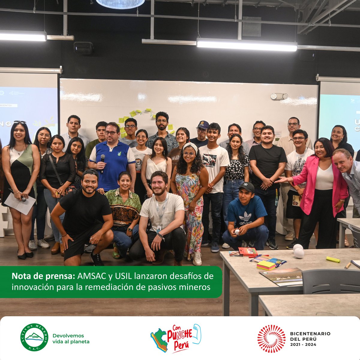 AmsacOficial's tweet photo. #AMSAC y @_USIL lanzaron desafíos de innovación para la remediación de pasivos mineros 💡🪴 .  

✅  Conoce más aquí ➡ https://t.co/LSkp7rKiVD   

#DevolvemosVidaAlPlaneta 🌍 https://t.co/FYLYZi4clg