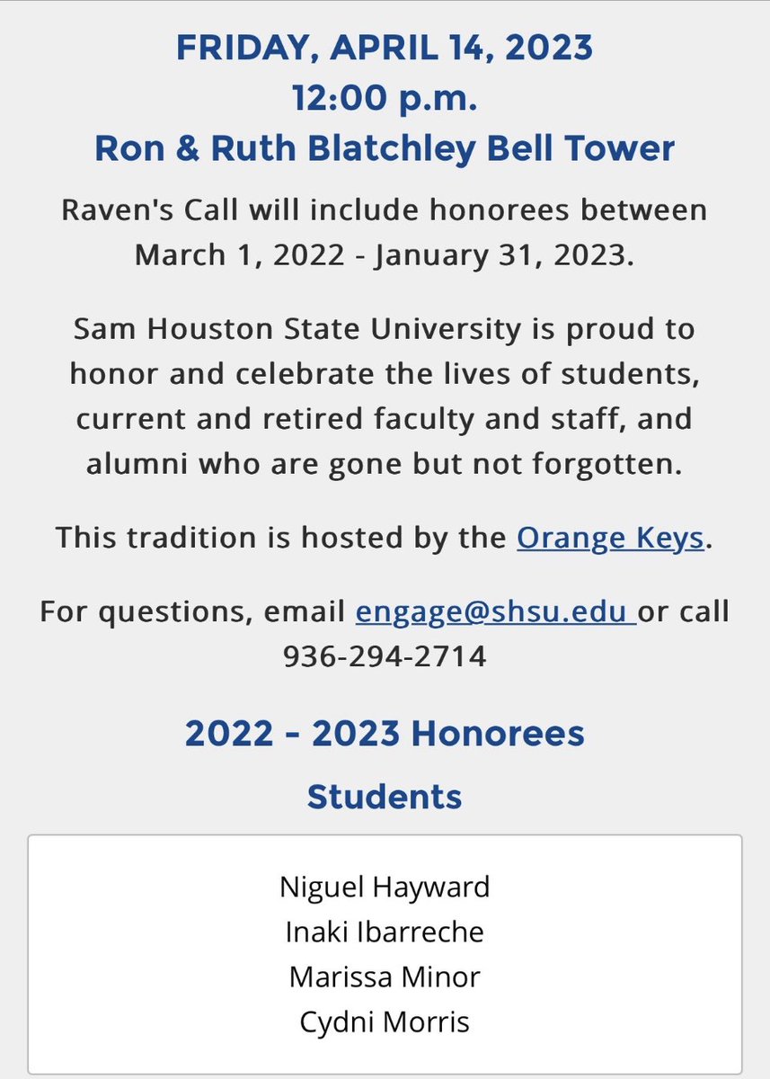 Thanks to SHSU for celebrating Cyd’s life. We’re so grateful for the staff, coaches &amp; students that have been so supportive since the first day she stepped on campus &amp; now even more so. We can’t say enough how much we appreciate all you’re doing to continue her legacy. #C2BG4C