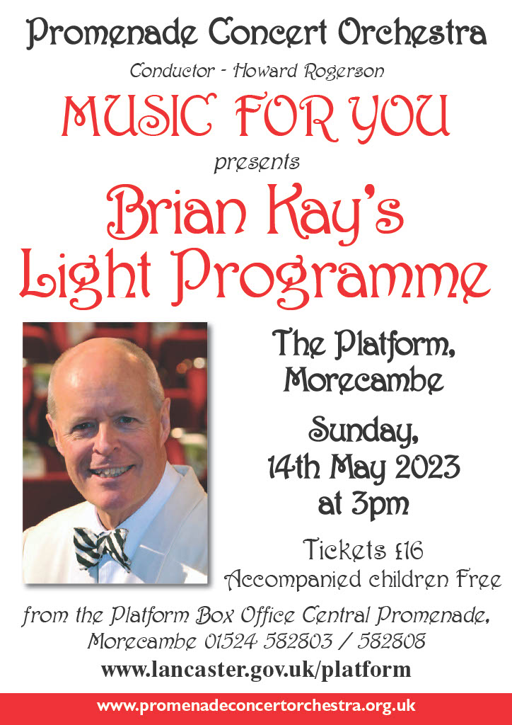 Prom_Orchestra's tweet image. As @Prom_Orchestra President since its formation, we are delighted to have once again secured Brian Kay to present his choice of music as he did for many years on the @BBCRadio3 programme. An exciting concert with music covering the full range of light music!
Come be surprised!