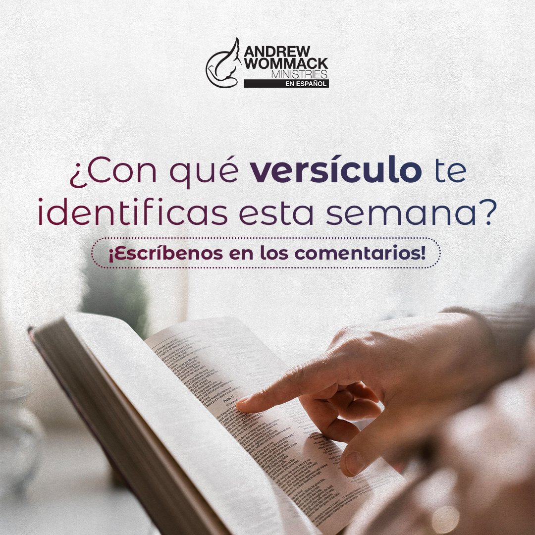 ¿Con que versículo te identificas esta semana? 📖 ¡Escríbenos en los comentarios!

#andrewwommackministries #versículo #comunidadcristiana