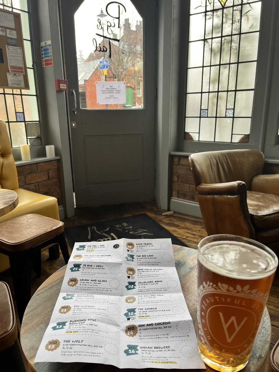 Marathonswift's tweet photo. Here we go then. 
21 pubs. Pub number 1 and first stamp for #ThePigAndTail @JQBID #JQBeerWeekend @thepigandtail https://t.co/29ihGbEIkX