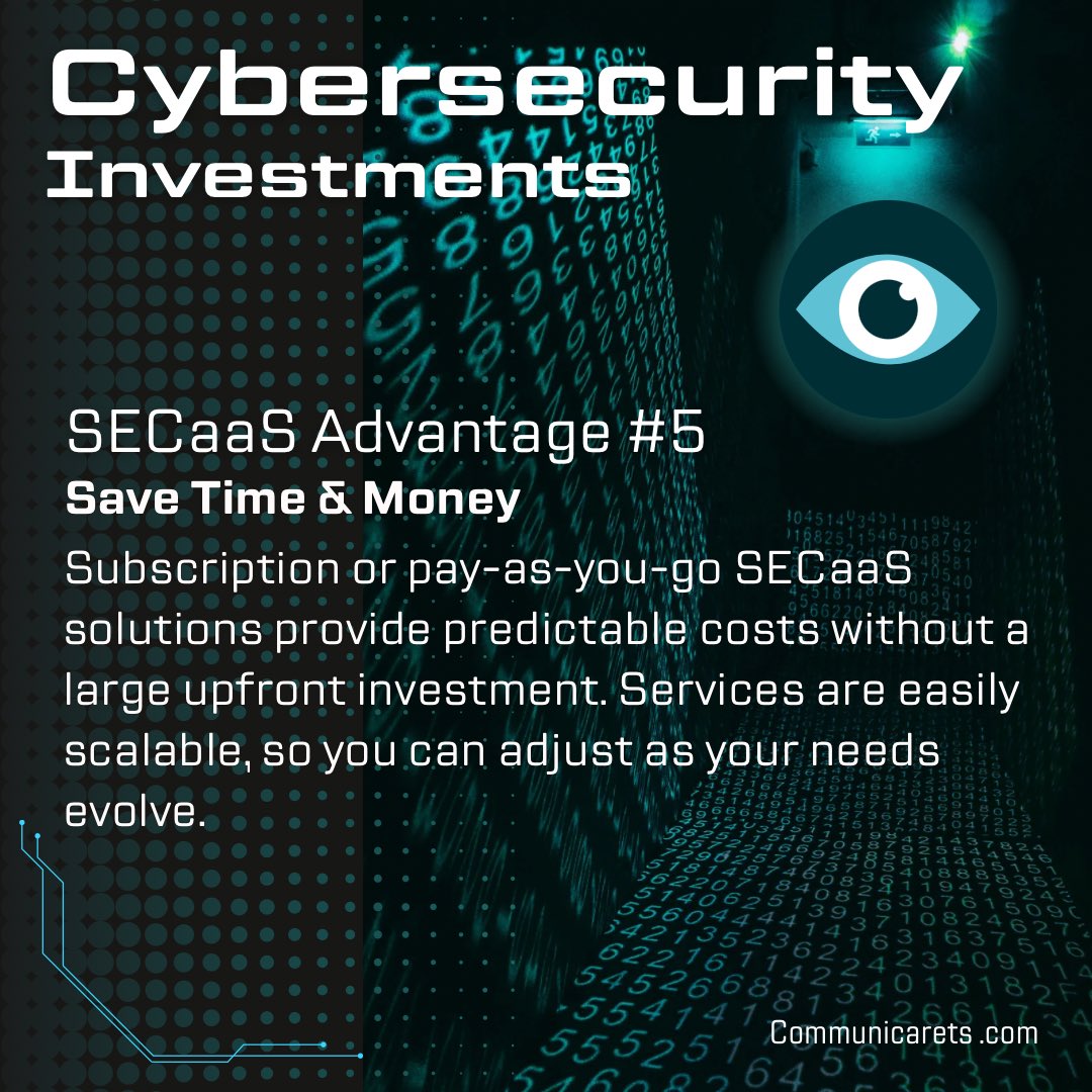 🔐✅SECaaS Advantage #5: Save Time &amp; Money
Subscription or pay-as-you-go SECaaS solutions provide predictable costs without a large upfront investment. Services are easily scalable, so you can adjust as your needs evolve.
content.techadvice.pro/auto2/d2nsndpx…