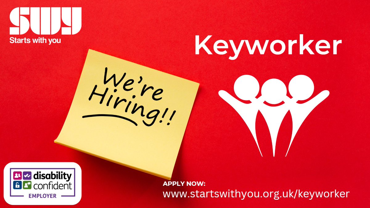📢We have a new position in our #OneTeam as a Keyworker!

Apply below👇 or send your CV to hello@startswithyou.org.uk
startswithyou.org.uk/keyworker/

#SocEnt #Jobs #BoltonJobs @DWP