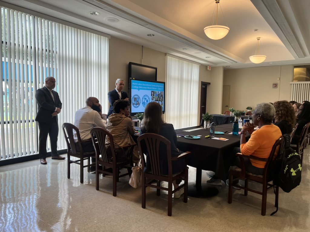 This morning, the Miami Fellows Class XI visited Miami Lakes Educational Center and Technical College to gain knowledge on Postsecondary CTE and Adult Education programs. 

#OPCTE #UpSkill #SecureOurFuture #parentacademy #GetThere #CTEPathways
