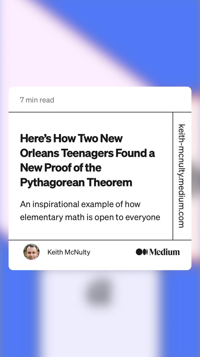 This is exciting and mostly over my head but I’m still brooding over one line describing it as “the work of young, sharp minds uncomplicated by the years of deep research“.
By ⁦<a href="/dr_keithmcnulty/">Keith McNulty</a>⁩
link.medium.com/JtcvvyKFZyb