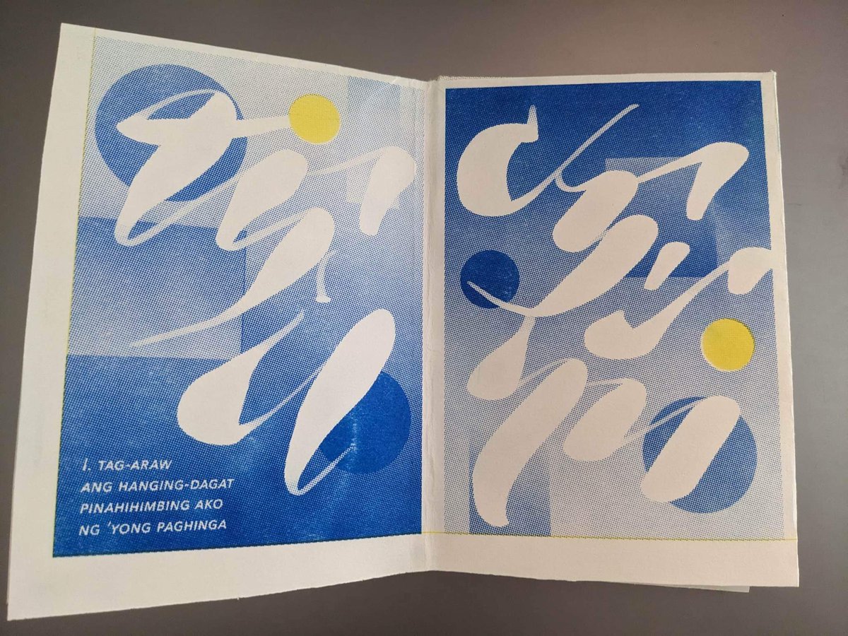 nickocaluya's tweet photo. My friend and former workmate made baybayin calligraphy of my haiku! (Yes, the four seasons suite featured on @TLDTDjournal Issue #2~) 

So happy to see my work transformed &amp; translated!  🥹🥹🥹 Makes me want to write more, w/ more sincerity &amp; meaning! 📝 #NaPoWriMo2023 https://t.co/ZWHyLhj4LH