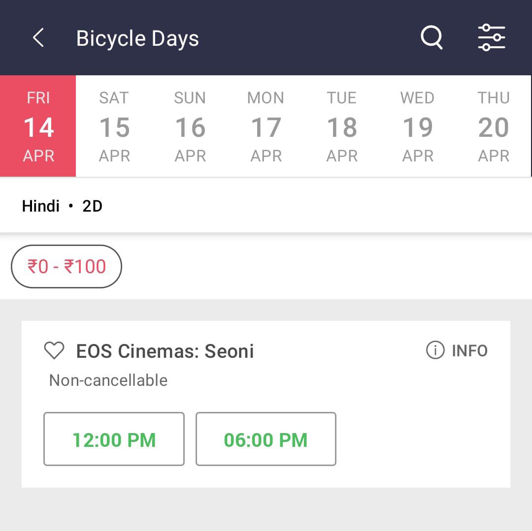 devyani_anant's tweet image. NAGPUR :  AM Cinema, Manish Nagar : Show - 1:15PM
SEONI : EOS - Shows 12:00PM, 6:00PM
PUNE : PVR ICON: The Pavillion Mall
Shows - 1:20PM
REWA : Samdareeya Cinema Gold
Shows : 11:00AM , 1:00PM, 6:00PM