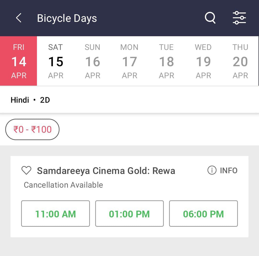 devyani_anant's tweet image. NAGPUR :  AM Cinema, Manish Nagar : Show - 1:15PM
SEONI : EOS - Shows 12:00PM, 6:00PM
PUNE : PVR ICON: The Pavillion Mall
Shows - 1:20PM
REWA : Samdareeya Cinema Gold
Shows : 11:00AM , 1:00PM, 6:00PM