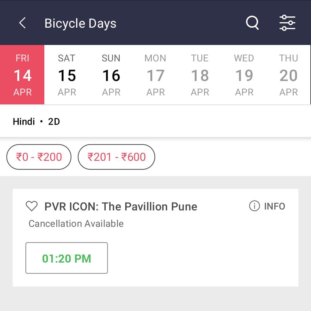 devyani_anant's tweet image. NAGPUR :  AM Cinema, Manish Nagar : Show - 1:15PM
SEONI : EOS - Shows 12:00PM, 6:00PM
PUNE : PVR ICON: The Pavillion Mall
Shows - 1:20PM
REWA : Samdareeya Cinema Gold
Shows : 11:00AM , 1:00PM, 6:00PM
