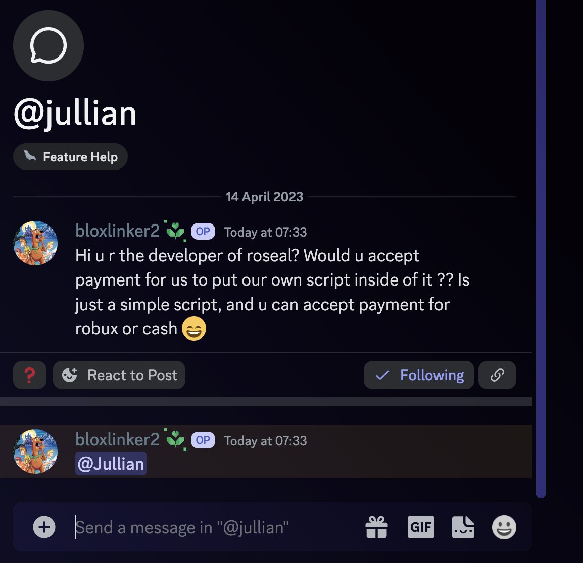 Discord Webhook User Thumbnail - Scripting Support - Developer