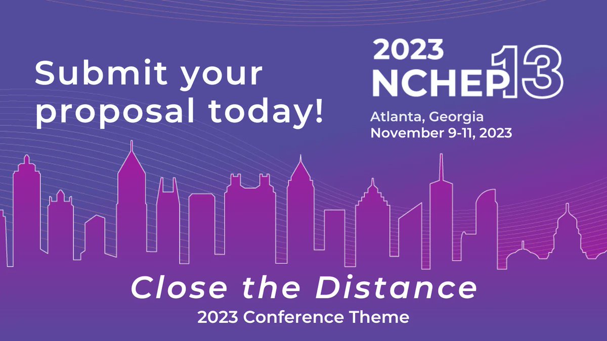 📣 Announcing… the 2023 National Conference on Higher Education in Prison! This year’s theme: Close the Distance.

Learn more about the conference &amp; how to be one of this year’s presenters: buff.ly/409ClPQ 

📅 Nov 9-11

#NCHEP #higheredinprison #ClosetheDistance